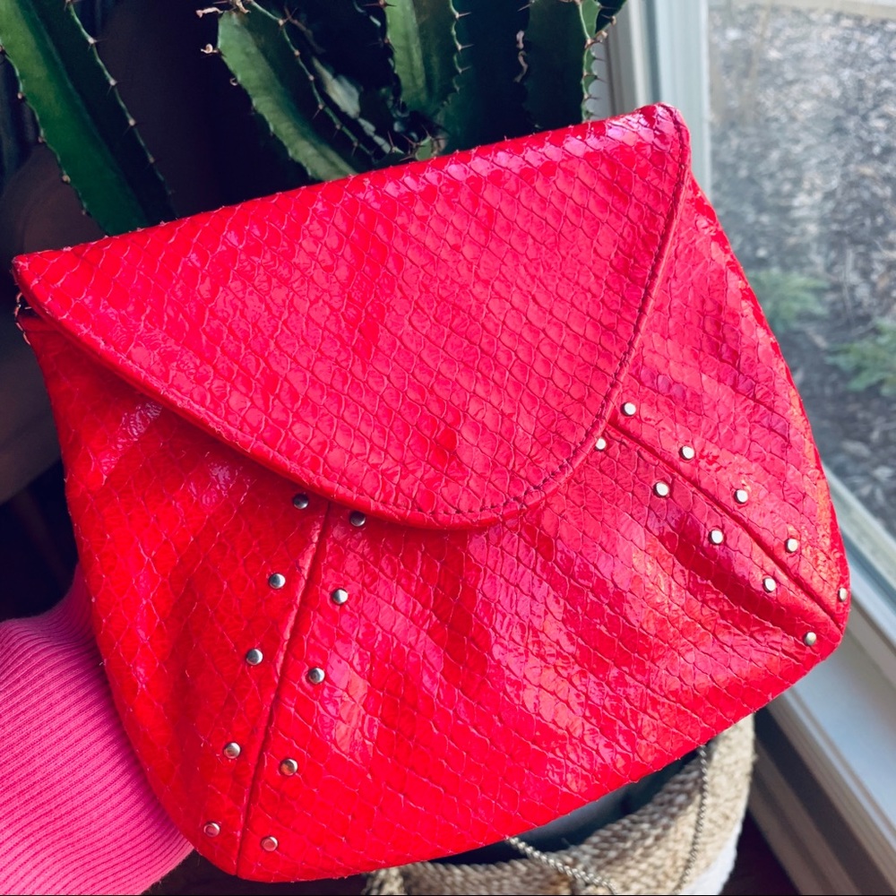 Lauren Merkin Patent Clutch Crossbody Bag